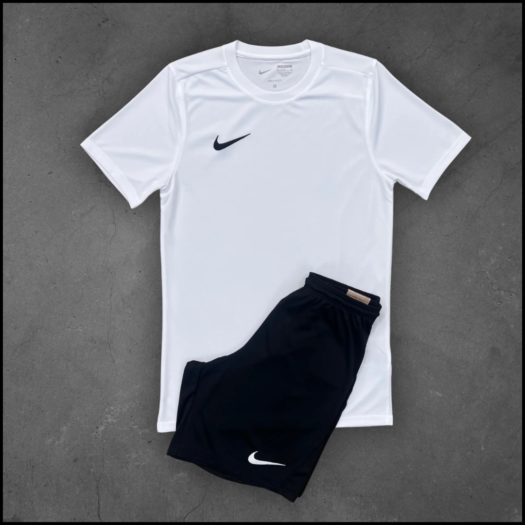 Nike Dri-Fit Short Set - White & Black