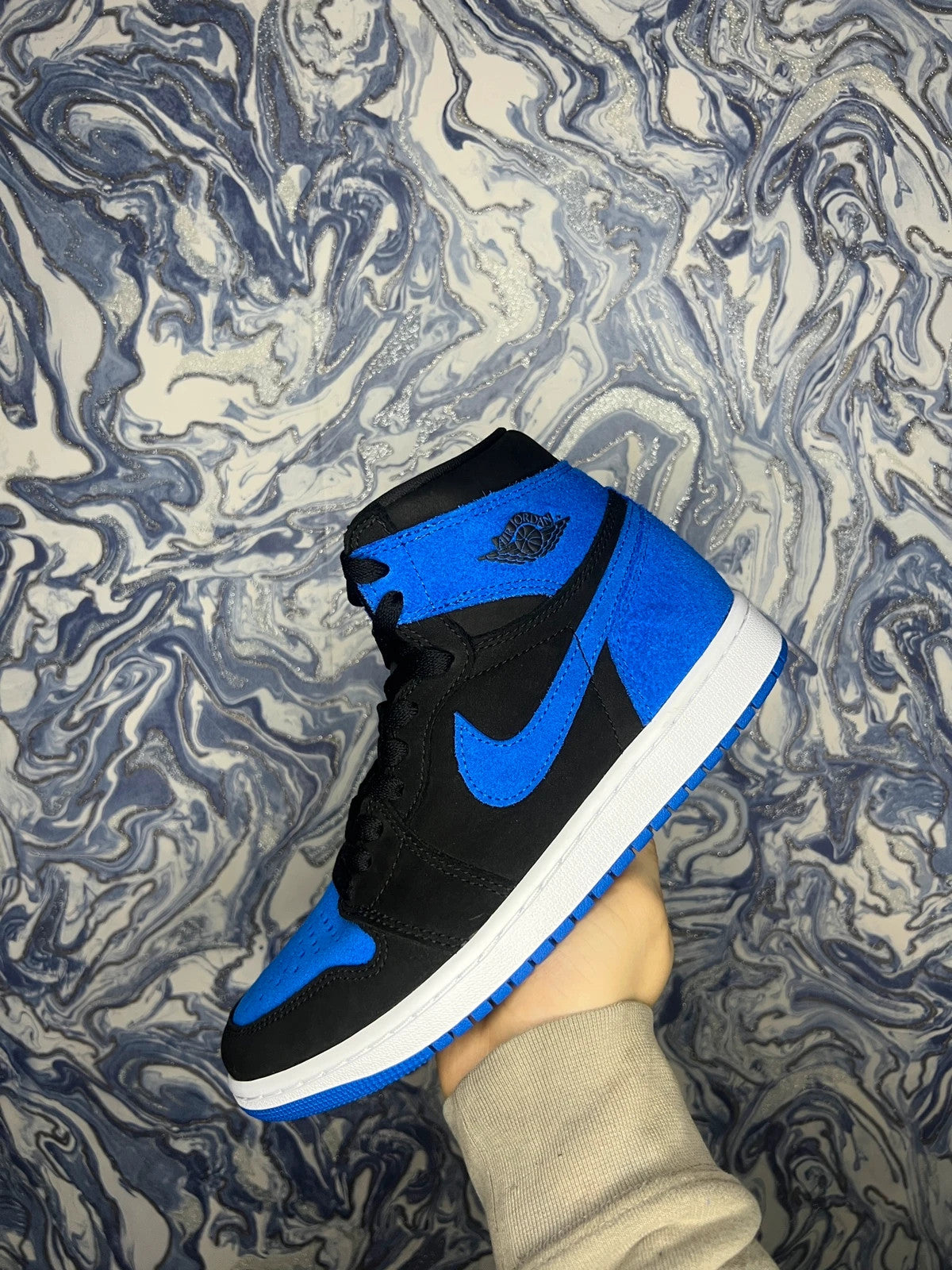 Nike Air Jordan 1 - Black Royal Blue UK 5.5