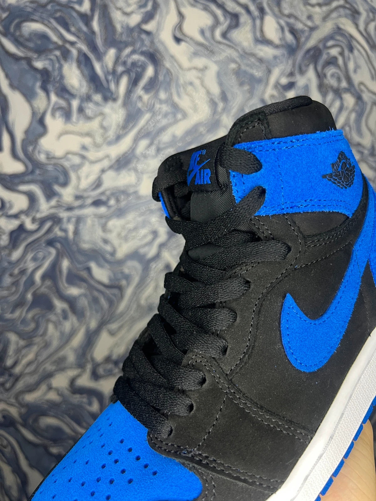 Nike Air Jordan 1 - Black Royal Blue UK 5.5