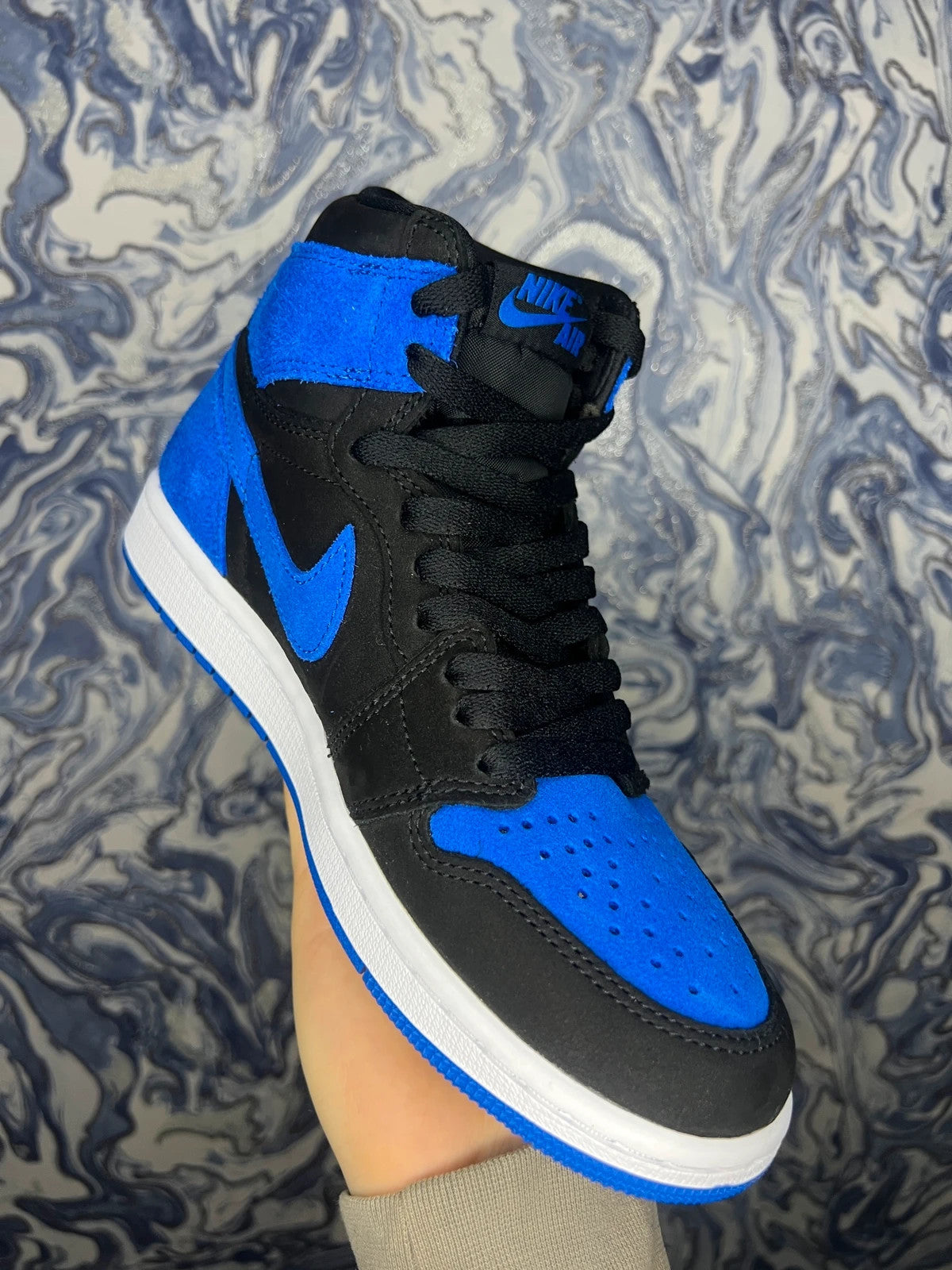 Nike Air Jordan 1 - Black Royal Blue UK 5.5