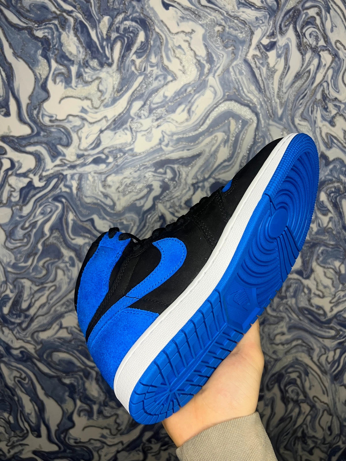 Nike Air Jordan 1 - Black Royal Blue UK 5.5