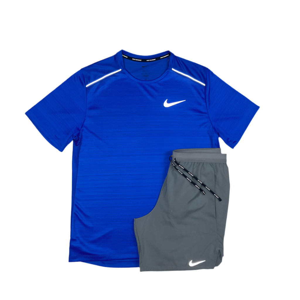 Nike - Blue Miler / Grey Flex Stride Set