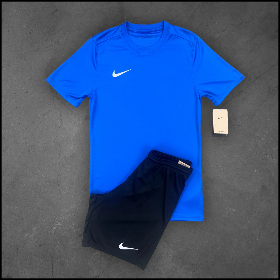Nike Dri-Fit Short Set - Royal Blue & Black