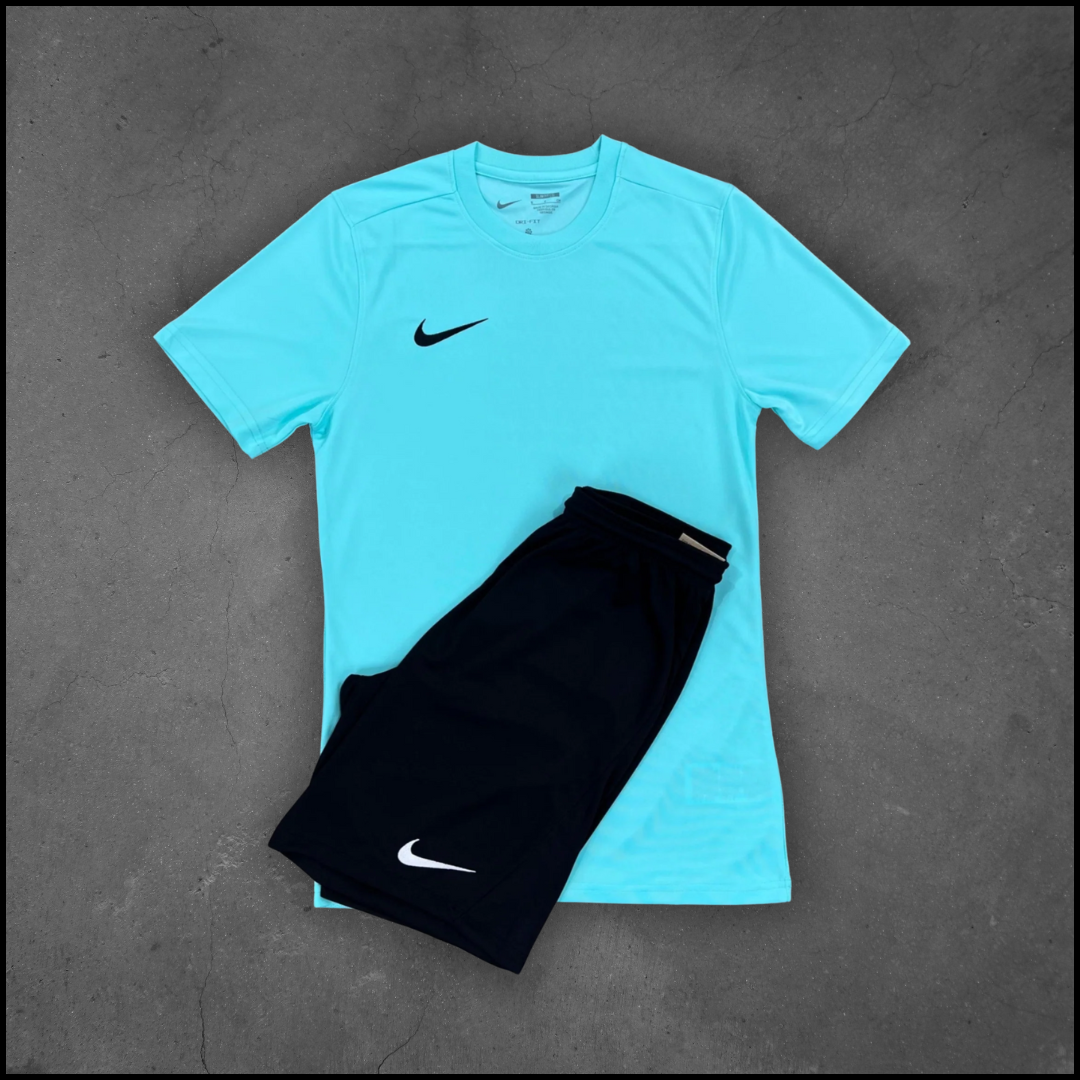 Nike Dri-Fit Short Set - Turquoise & Black