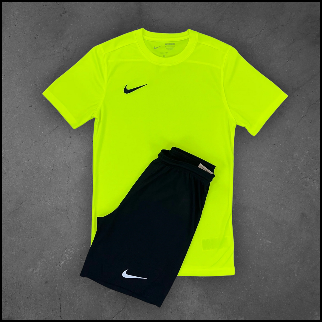 Nike Dri-Fit Short Set - Volt & Black