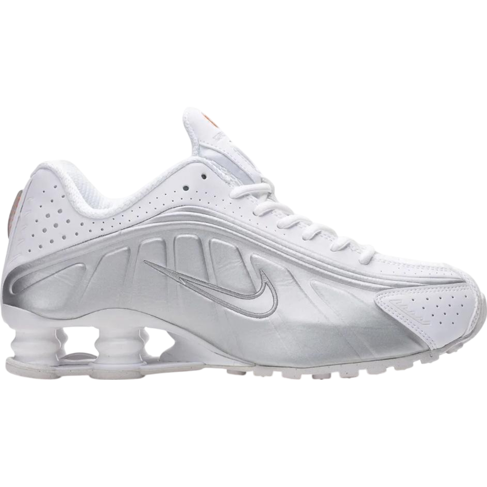 Nike Shox R4 White Bright Crimson Metallic Silver