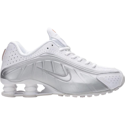 Nike Shox R4 White Bright Crimson Metallic Silver