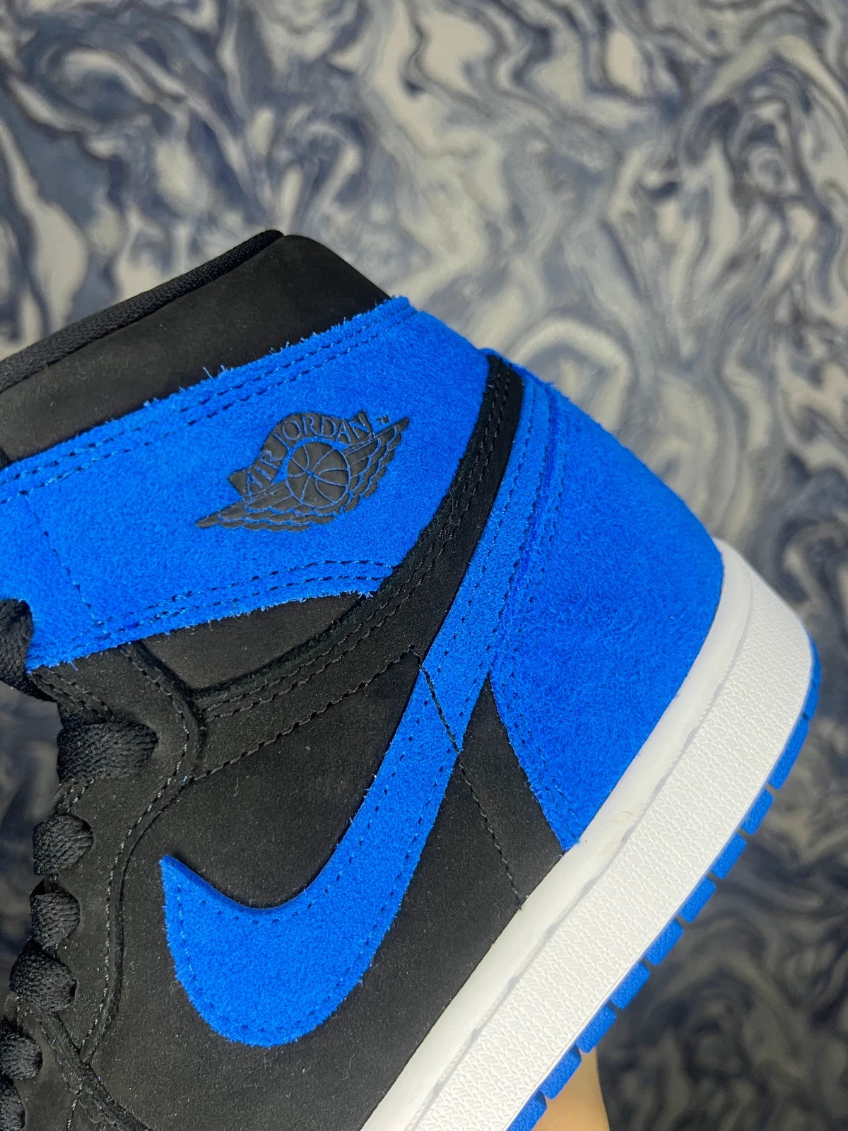Nike Air Jordan 1 - Black Royal Blue UK 5.5